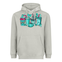 Moon Dust Ovarian Cancer coffee cups teal ribbon Heavyweight Hoodie - NancyCooperArtShop