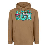 Toasted Coconut Ovarian Cancer coffee cups teal ribbon Heavyweight Hoodie - NancyCooperArtShop