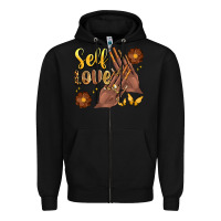 Black black woman self love nails Zipper Hoodie - Artiststas