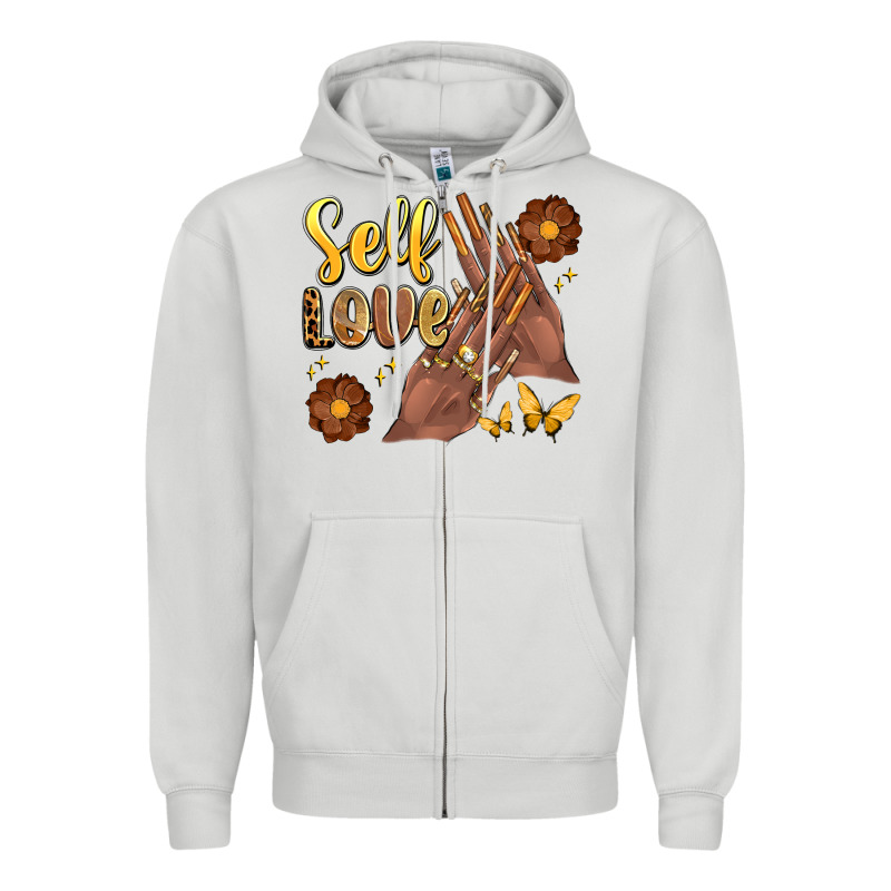 Black Woman Self Love Nails Zipper Hoodie by Artiststas | Teevron