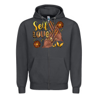 Smoke black woman self love nails Zipper Hoodie - Artiststas