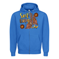 True Royal black woman self love nails Zipper Hoodie - Artiststas
