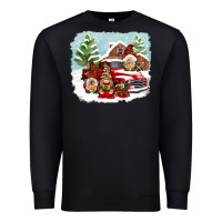 Christmas Gnomes With Red Truck Premium Sweatshirt | Teevron