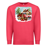 Cardinal Christmas gnomes with red truck Premium Sweatshirt - NancyCooperArtShop