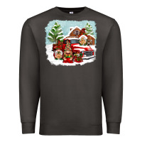 Smoke Christmas gnomes with red truck Premium Sweatshirt - NancyCooperArtShop