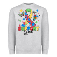 Heather Grey support squad autism Heavyweight Sweatshirt - MaliasSmallBusiness