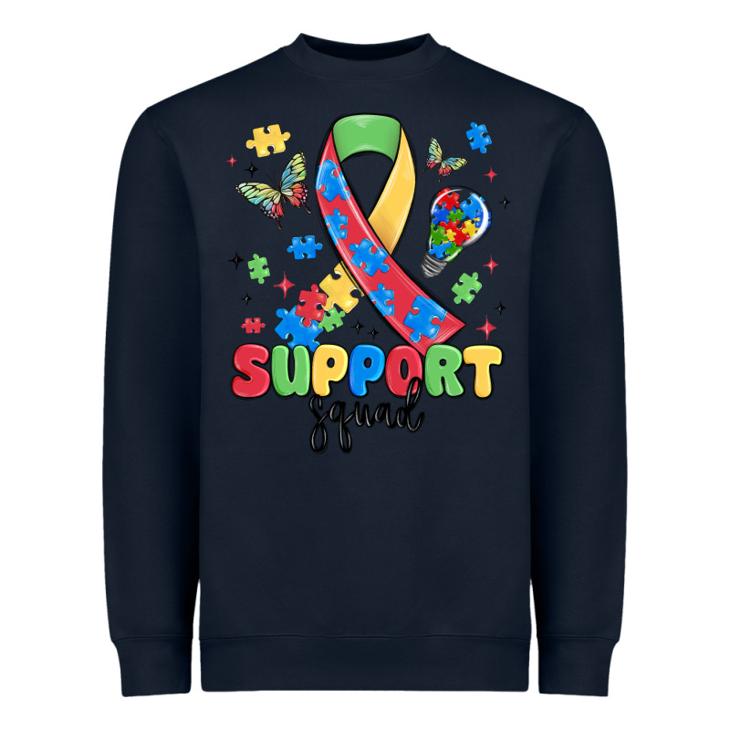 Support Squad Autism Heavyweight Sweatshirt by MaliasSmallBusiness | Teevron