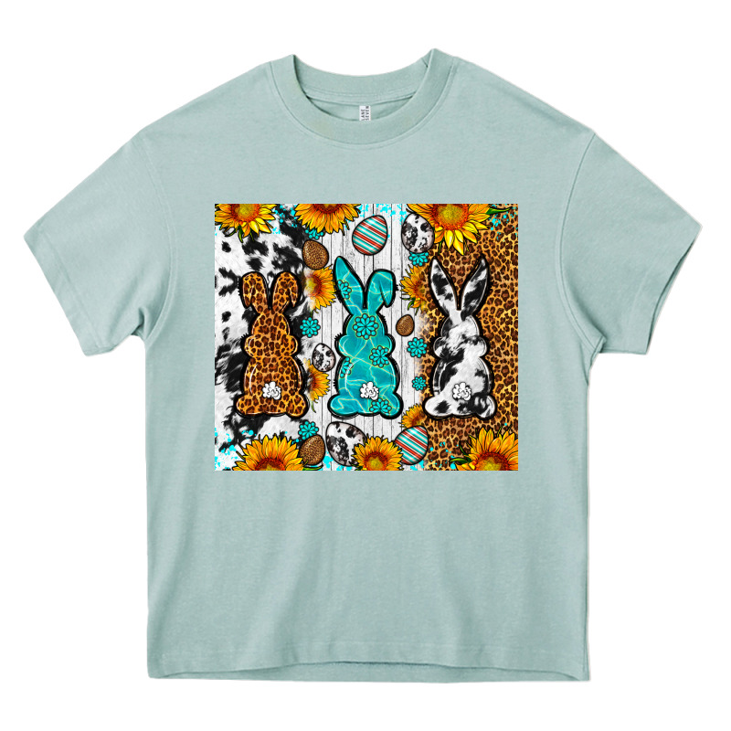 Easter Bunnies Leopard Cowhide Tumbler Easter Day Heavy Core Tee by Neo Western | Teevron