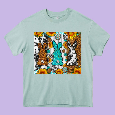 Easter Bunnies Leopard Cowhide Tumbler Easter Day Heavy Core Tee Designed By Neo Western