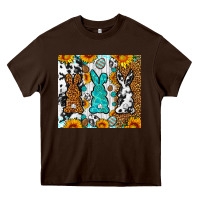 Chocolate Brown Easter bunnies leopard cowhide tumbler Easter Day Heavy Core Tee - Neo Western