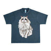 Midnight Navy Ragdoll Cat Urban Heavy Tee - LillyAllenDesigns