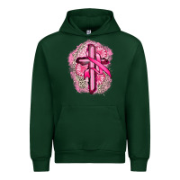 Forest Green breast cancer cross Urban Hoodie - FaDigitalArtStudio