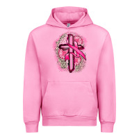 Fuchsia Pink breast cancer cross Urban Hoodie - FaDigitalArtStudio