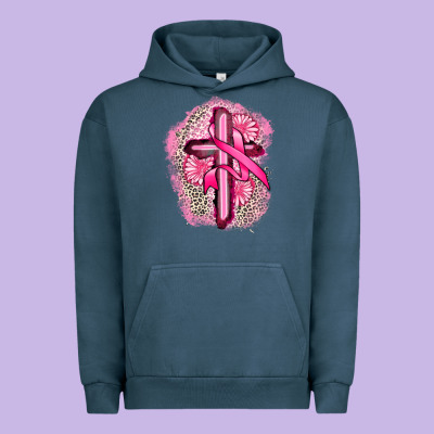 Breast Cancer Cross Urban Hoodie Designed By Fadigitalartstudio