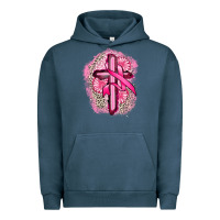 Pigment Midnight Navy breast cancer cross Urban Hoodie - FaDigitalArtStudio