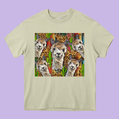 Alpaca Heavy Core Tee Designed By Barkaloodesign