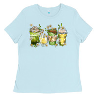 Baby Blue daisy coffee cups Ladies Tee - Zillion Design Studio