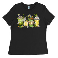 Black daisy coffee cups Ladies Tee - Zillion Design Studio