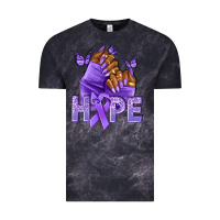 Cloud Black hope lavender ribbon all cancers Vintage Tee - NancyCooperArtShop