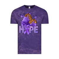 Cloud Purple hope lavender ribbon all cancers Vintage Tee - NancyCooperArtShop