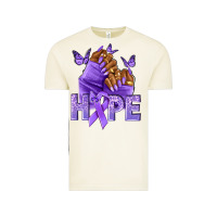 Hope Lavender Ribbon All Cancers Vintage Tee | Teevron