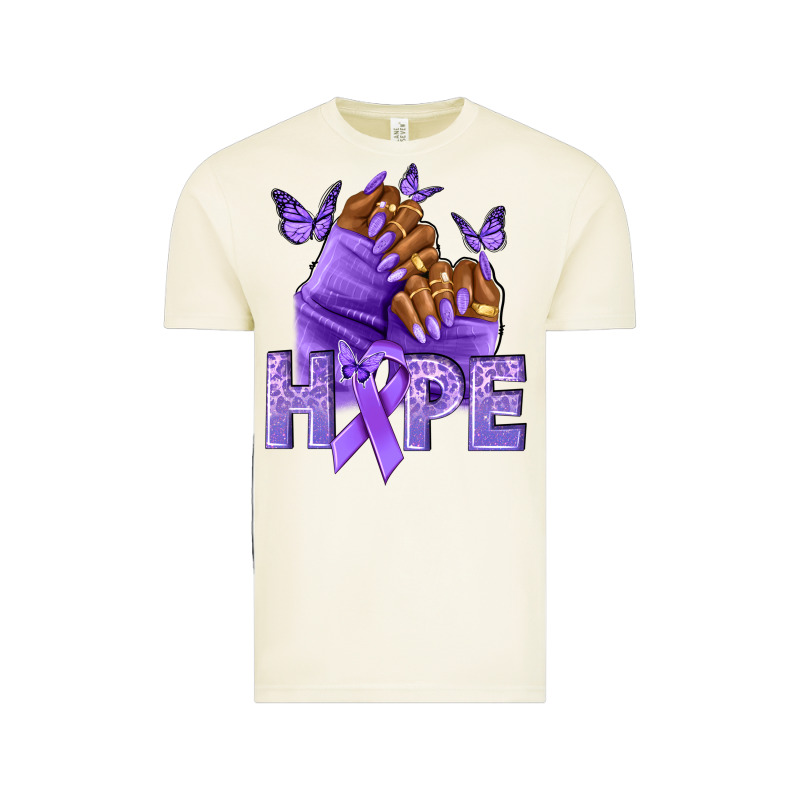 Hope Lavender Ribbon All Cancers Vintage Tee by NancyCooperArtShop | Teevron