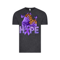 Vintage Black hope lavender ribbon all cancers Vintage Tee - NancyCooperArtShop