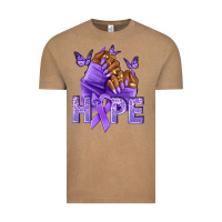 Vintage Coffee hope lavender ribbon all cancers Vintage Tee - NancyCooperArtShop