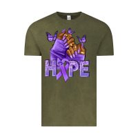 Vintage Olive hope lavender ribbon all cancers Vintage Tee - NancyCooperArtShop