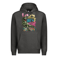 Charcoal Heather Happy Easter Day T-Rex Premium Hoodie - HowdyJamesFarm