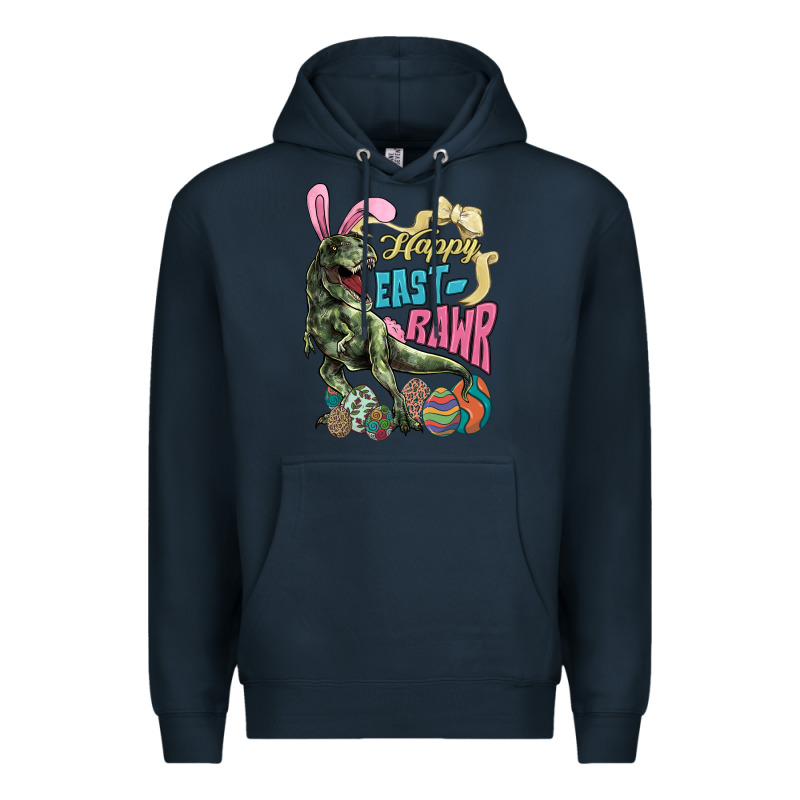Happy Easter Day T-rex Premium Hoodie by HowdyJamesFarm | Teevron