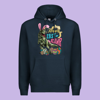 Happy Easter Day T-rex Premium Hoodie Designed By Howdyjamesfarm