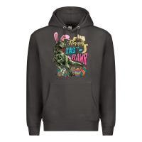 Smoke Happy Easter Day T-Rex Premium Hoodie - HowdyJamesFarm