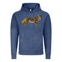 Vintage Denim coyote Vintage Hoodie - LillyAllenDesigns