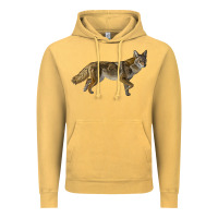 Vintage Mustard coyote Vintage Hoodie - LillyAllenDesigns