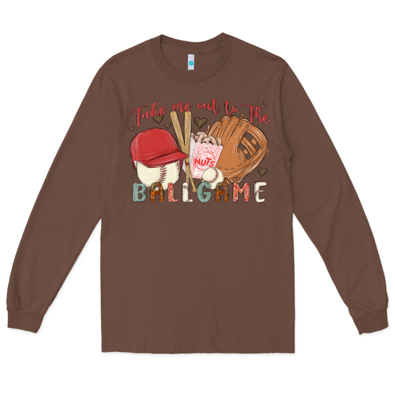 Take Me Out To The Ballgame Long Sleeve Tee by MaliasSmallBusiness | Teevron