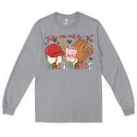 Heather Grey take me out to the ballgame Long Sleeve Tee - MaliasSmallBusiness