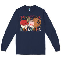 Navy take me out to the ballgame Long Sleeve Tee - MaliasSmallBusiness