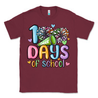 Burgundy 100 days of school cheer Classic Tee - MaliasSmallBusiness