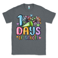 Charcoal Heather 100 days of school cheer Classic Tee - MaliasSmallBusiness