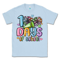Dusty Blue 100 days of school cheer Classic Tee - MaliasSmallBusiness