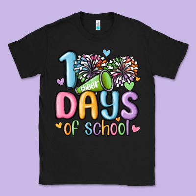 100 Days Of School Cheer Classic Tee Designed By Maliassmallbusiness