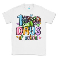 White 100 days of school cheer Classic Tee - MaliasSmallBusiness