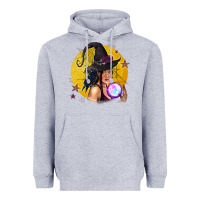 Heather Grey Black Witch Heavyweight Hoodie - texasbilliewilder
