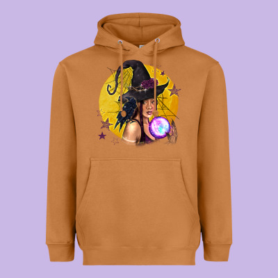 Black Witch Heavyweight Hoodie Designed By Texasbilliewilder