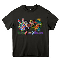 Asphalt peace love autism Heavy Core Tee - SublimationCraftShop