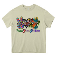 Mossy peace love autism Heavy Core Tee - SublimationCraftShop