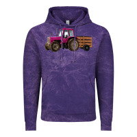 Cloud Purple Pink Farm Tractor Vintage Hoodie - RanaPortraitStore