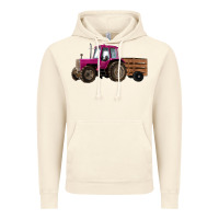 Vintage Artic Pink Farm Tractor Vintage Hoodie - RanaPortraitStore
