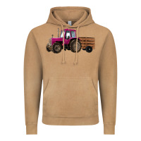 Vintage Camel Pink Farm Tractor Vintage Hoodie - RanaPortraitStore